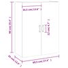 vidaXL Wandschrank Sonoma-Eiche 69,5x34x90 cm