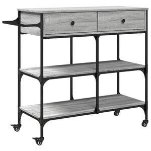 vidaXL K&uuml;chenwagen Grau Sonoma 105x42x95 cm Holzwerkstoff