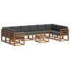 vidaXL Outdoor-Sofagarnitur 11 stk. Natur und Anthrazit