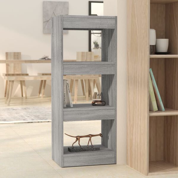 vidaXL B&uuml;cherregal/Raumteiler Grau Sonoma 40x30x103 cm Holzwerkstoff