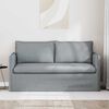 vidaXL Sofa 140cm Hellgrau Metall