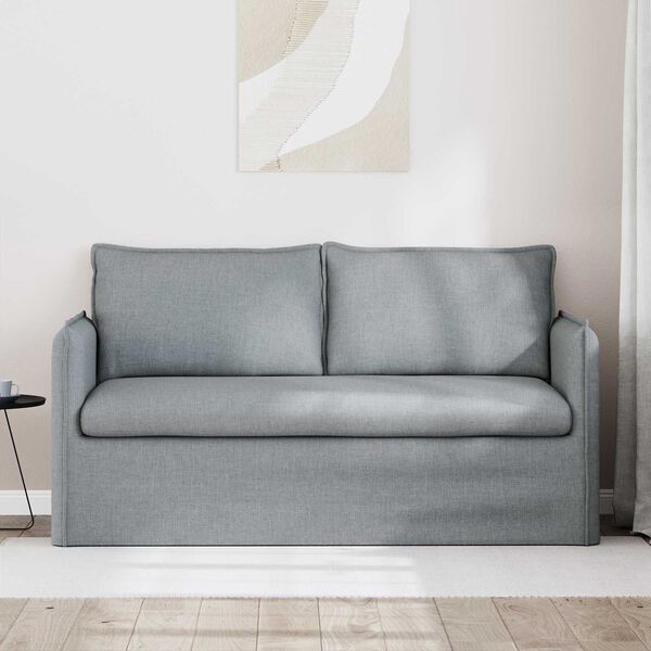 vidaXL Sofa 140cm Hellgrau Metall