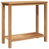 vidaXL Couchtisch mit Speicher Braun 85 x 35 x 75 cm Teak-Massivholz