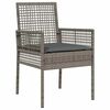 vidaXL Garten Essgruppe 5 pcs Grau Poly-Rattan