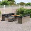 vidaXL Gartensofa-set 11 pcs Grau Poly-Rattan