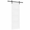 vidaXL Schiebet&uuml;r Wei&szlig; 83 x 232 cm Massives Kiefernholz