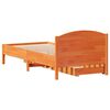 vidaXL Massivholzbett ohne Matratze Wachsbraun 90x200 Kiefernholz