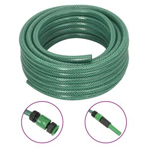 vidaXL Gartenschlauch mit Kupplung-Set Gr&uuml;n 0,5" 10 m PVC