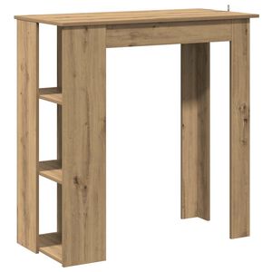 vidaXL Bartisch mit Regal Artisan-Eiche 102x50x103,5 cm Holzwerkstoff