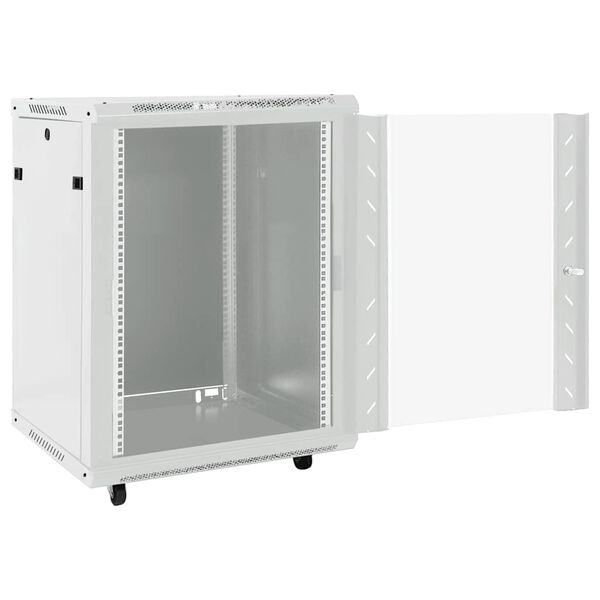 vidaXL 15U Netzwerkschrank auf Rollen 19" IP20 60x45x86 cm