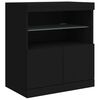 vidaXL Sideboard mit LED-Leuchten Schwarz 283x37x67 cm