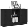 vidaXL Sideboard Schwarz Eichen-Optik 120 x 30,5 x 70 cm Holzwerkstoff