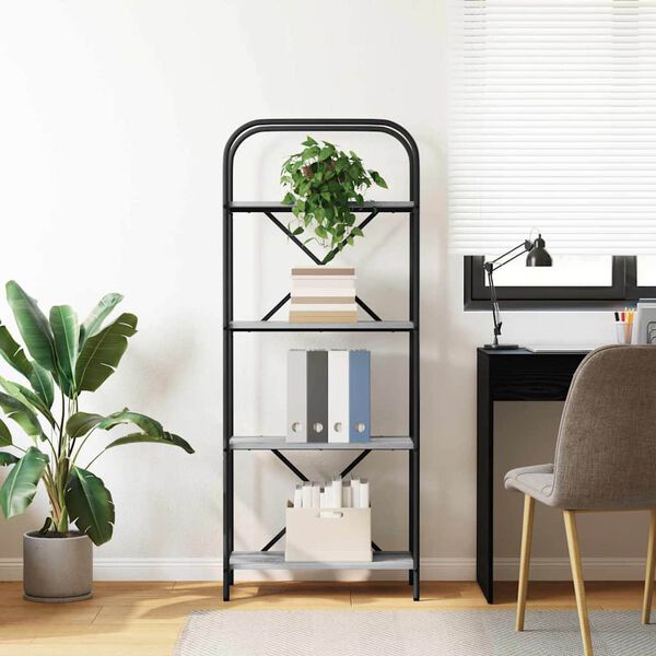 vidaXL B&uuml;cherregal Graues Sonoma 60 x 30 x 146 cm Holzwerkstoff