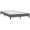 vidaXL Boxspringbett mit Matratze Dunkelgrau 120x220 cm Samt