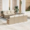 vidaXL Gartensofa-set mit Kissen 8 pcs Beige und Creme Poly-Rattan
