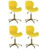 vidaXL Esszimmerstühle 4 Stk. Drehbar Gelb Samt