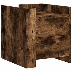vidaXL Nachttisch R&auml;uchereiche 45x50x50 cm Holzwerkstoff