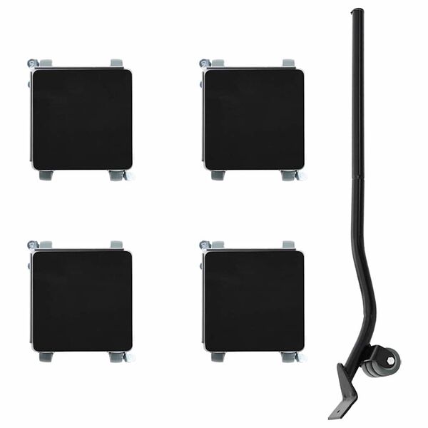 vidaXL Möbelrollen 4 Stk. mit Heber 13,5x13,5x6 cm Stahl 1300 kg