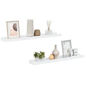 vidaXL Bilderleisten 2 Stk. Wei&szlig; 60x9x3 cm MDF