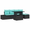 vidaXL Gartensofa-set 6 stk. Poly-Rattan