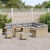 vidaXL Garten-Sofa-Set 12 pcs Beige Poly-Rattan