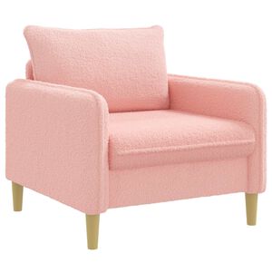 vidaXL XL-Sessel Rosa Boucl&eacute;
