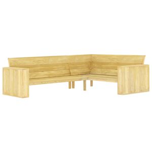 vidaXL Garten-Eckbank 239 cm Kiefernholz Impr&auml;gniert