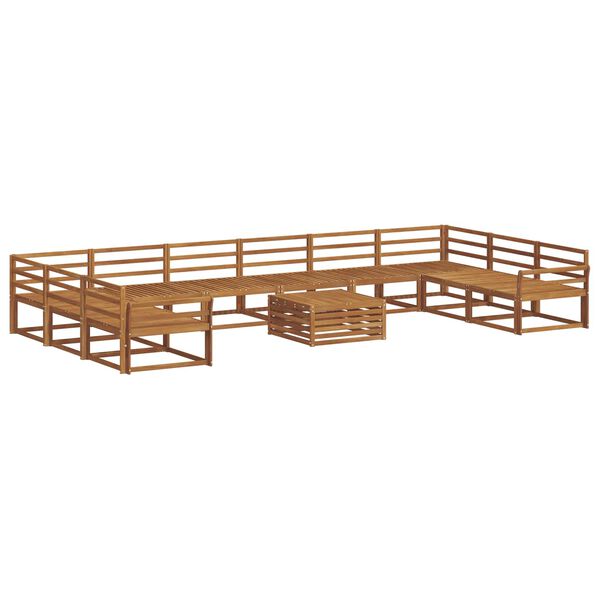 vidaXL Outdoor-Sofagarnitur 11 pcs Natur Massivholz Akazie