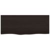 vidaXL Waschtischplatte Dunkelbraun 100x40x2 cm Massivholz Behandelt