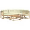 vidaXL Outdoor-Sofagarnitur 5 stk. Wei&szlig; und Creme Polyester