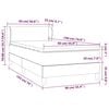 vidaXL Boxspringbett mit Matratze Blau 90x190 cm Stoff