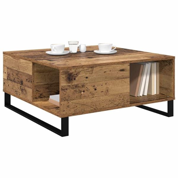 vidaXL Couchtisch Altholz 80 x 80 x 36,5 cm Holzwerkstoff