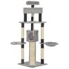 vidaXL Kratzbaum mit Sisal-Kratzsäulen Grau 145 cm