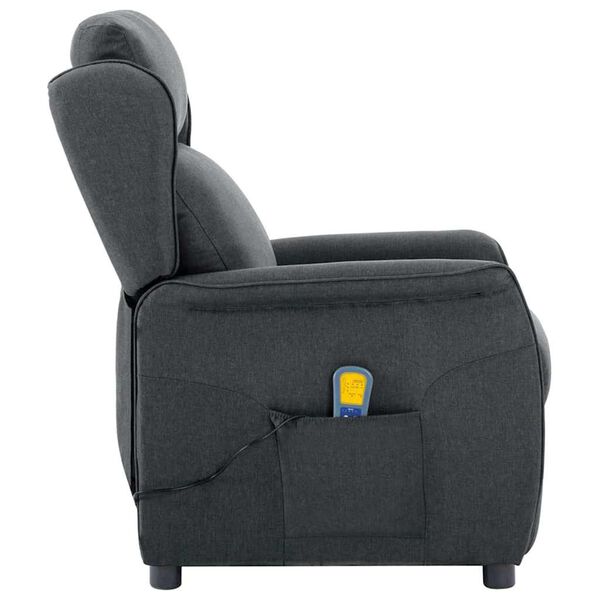 vidaXL Massagesessel Dunkelgrau 93,5 x 67,5 x 101,5 cm Stoff