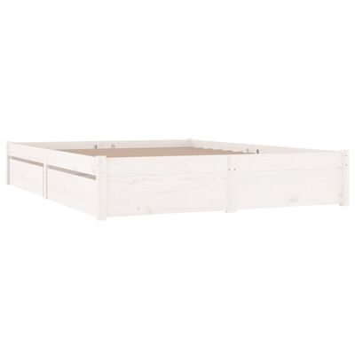vidaXL Bett mit Schubladen Weiß 120x190 cm