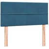 vidaXL Boxspringbett mit Matratze Dunkelblau 90x210 cm Samt