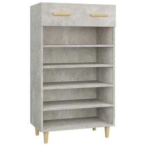 vidaXL Schuhschrank Betongrau 60x35x105 cm Holzwerkstoff