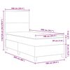 vidaXL Boxspringbett Dunkelgrau und Wei&szlig; 100 x 200 cm Cordstoff
