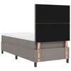 vidaXL Boxspringbett mit Matratze mit LED Taupe 90 x 190 cm Stoff