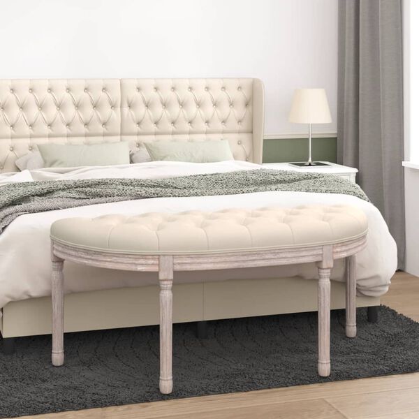 vidaXL Sitzbank 110,5x45x49 cm Leinen