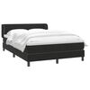 vidaXL Boxspringbett mit Matratze Schwarz 160x210 cm Samt