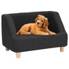 vidaXL Hundesofa Schwarz 60x37x39 cm Leinen