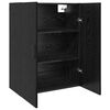 vidaXL Wandschrank Schwarz Eichen-Optik 69.5 x 34 x 90 cm