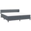 vidaXL Boxspringbett mit Matratzen Dunkelgrau 180x220 cm Samt