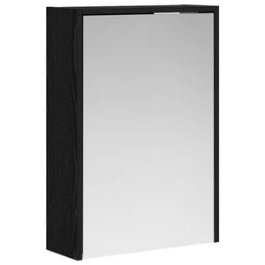 vidaXL Badezimmerspiegelschrank Schwarz Eichen-Optik 43 x 16 x 62,5 cm