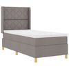 vidaXL Boxspringbett mit Matratze Taupe 140 x 200 cm Stoff