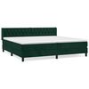 vidaXL Boxspringbett mit Matratze Dunkelgr&uuml;n 200x200 cm Samt