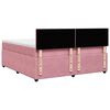 vidaXL Boxspringbett mit Matratze Rosa 180x200 cm Samt