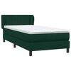 vidaXL Boxspringbett mit Matratze Dunkelgr&uuml;n 80x220 cm Samt