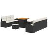 vidaXL Gartensofa-set 10 stk. Schwarz Poly-Rattan